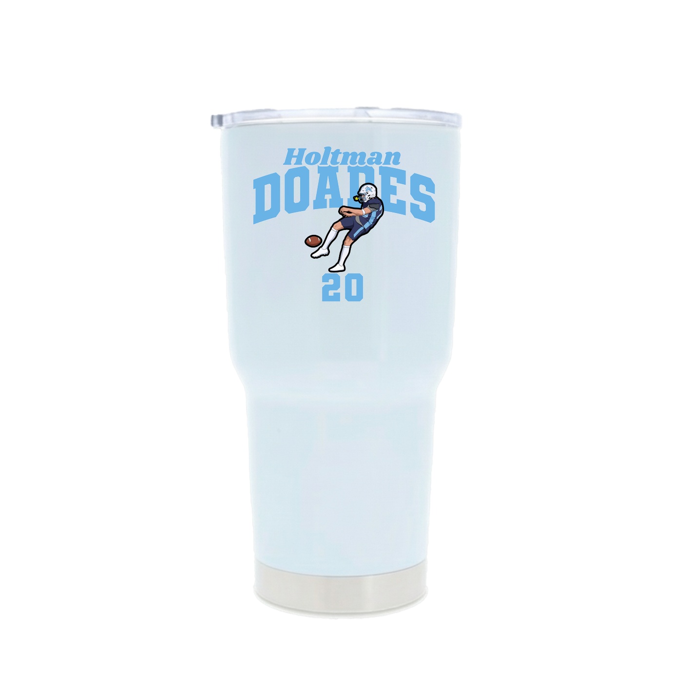 30oz Stainless Steel Tumbler — Signature Arch in White