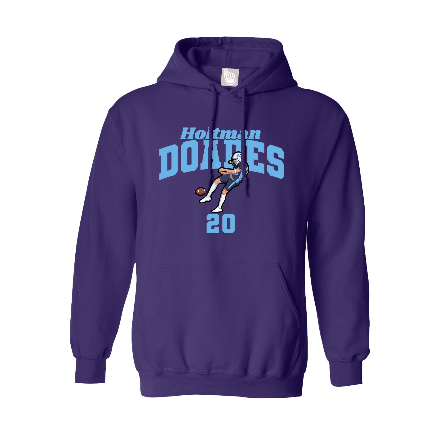 Hoodie — Signature Arch in Purple