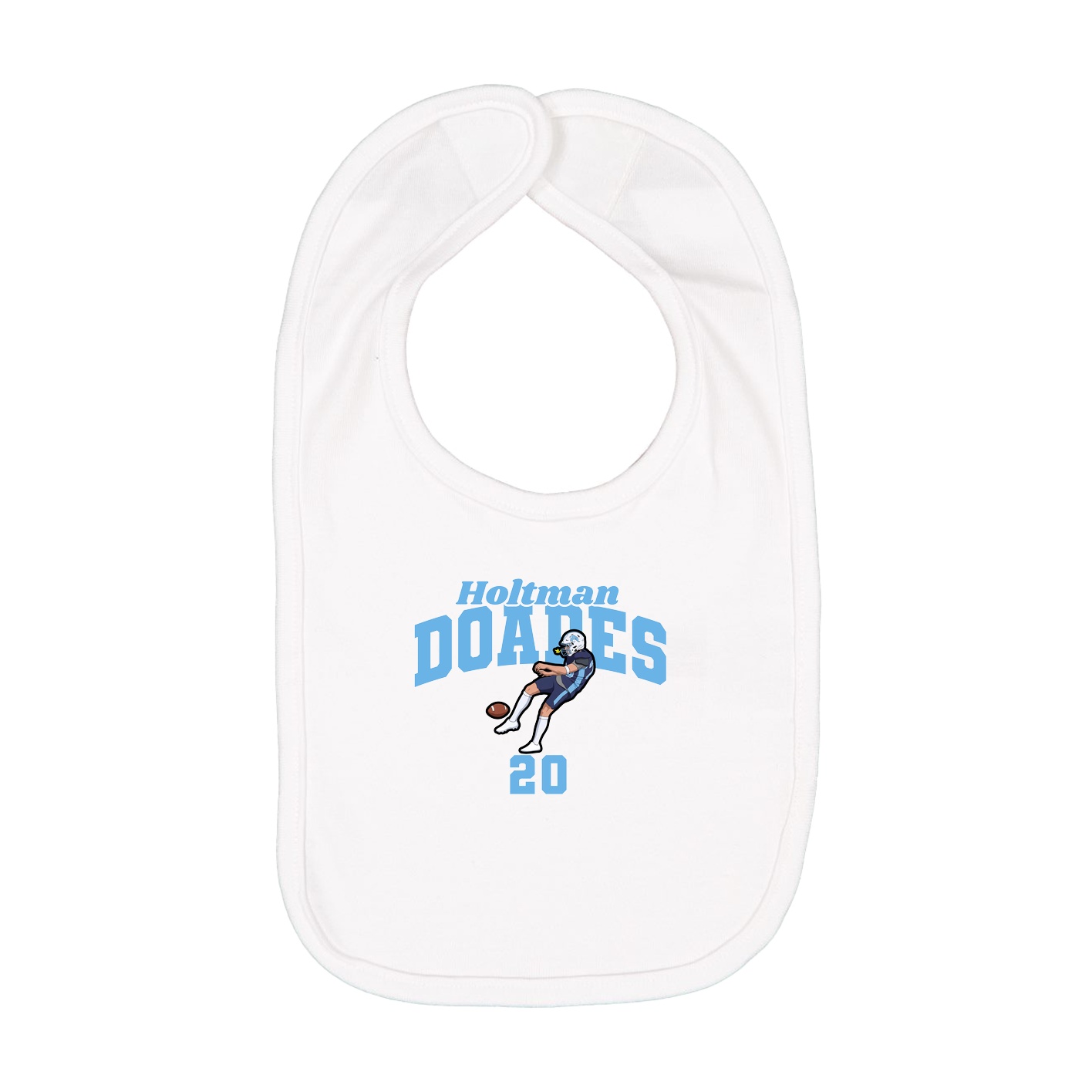 Infant Bib — Signature Arch in White