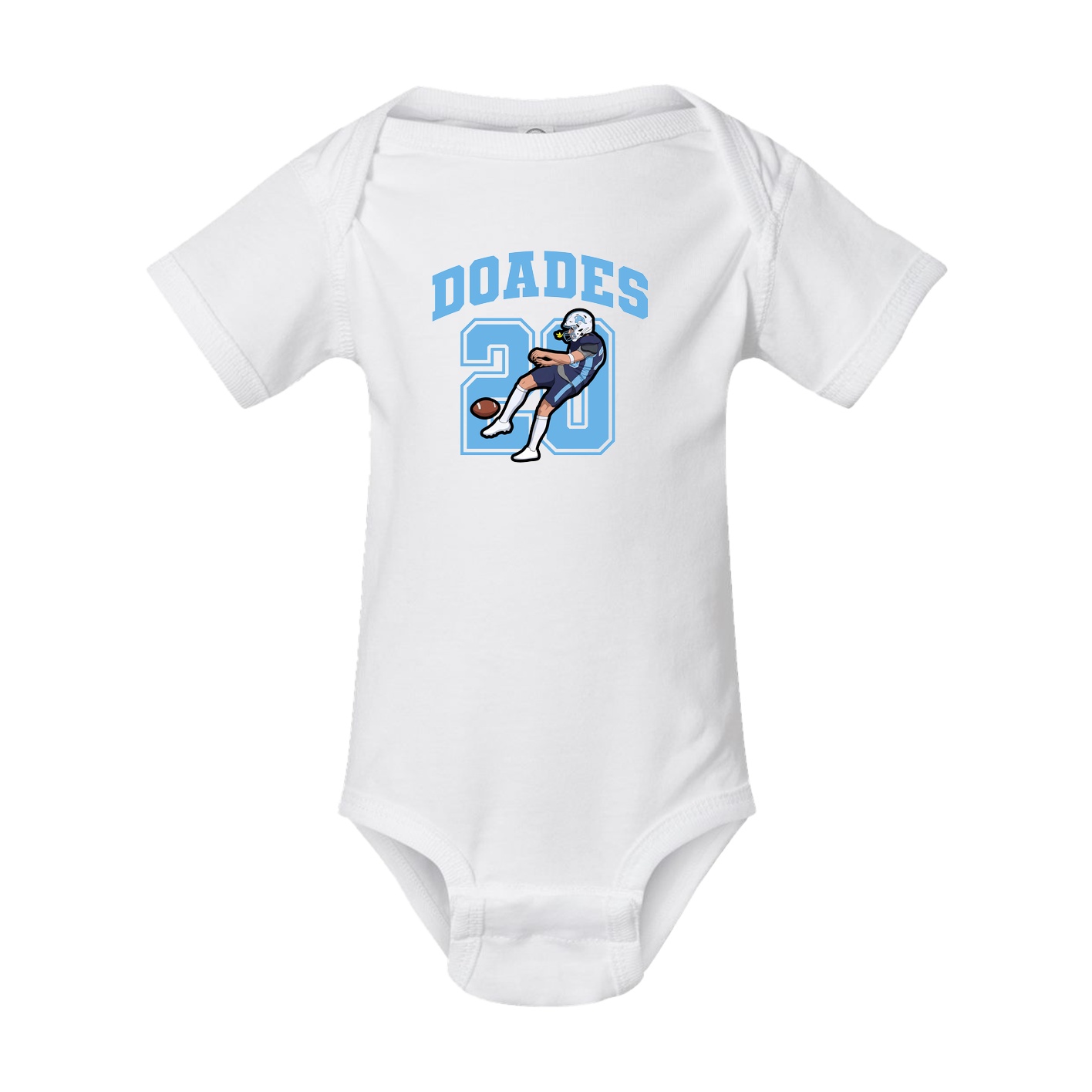Baby Onesie — Number in White