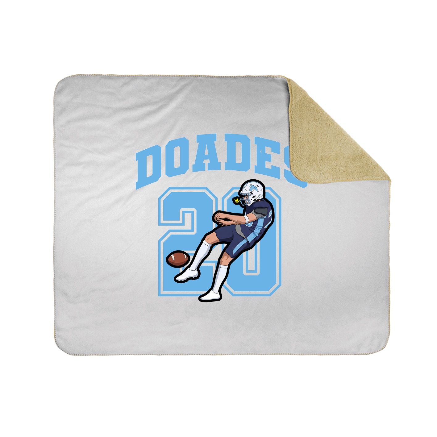 Throw Blanket — Number in White