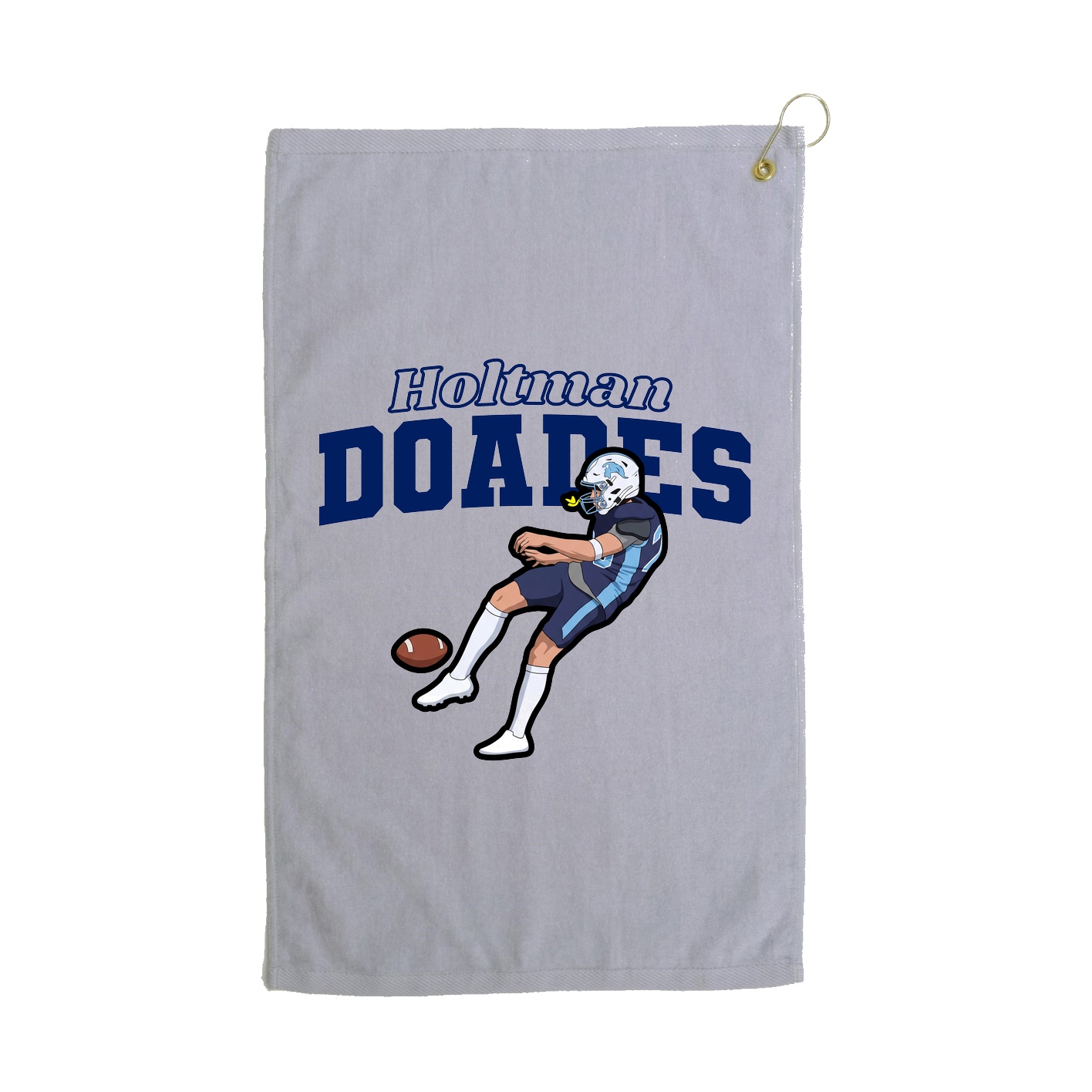 Golf Towel — Name Arch in Grey