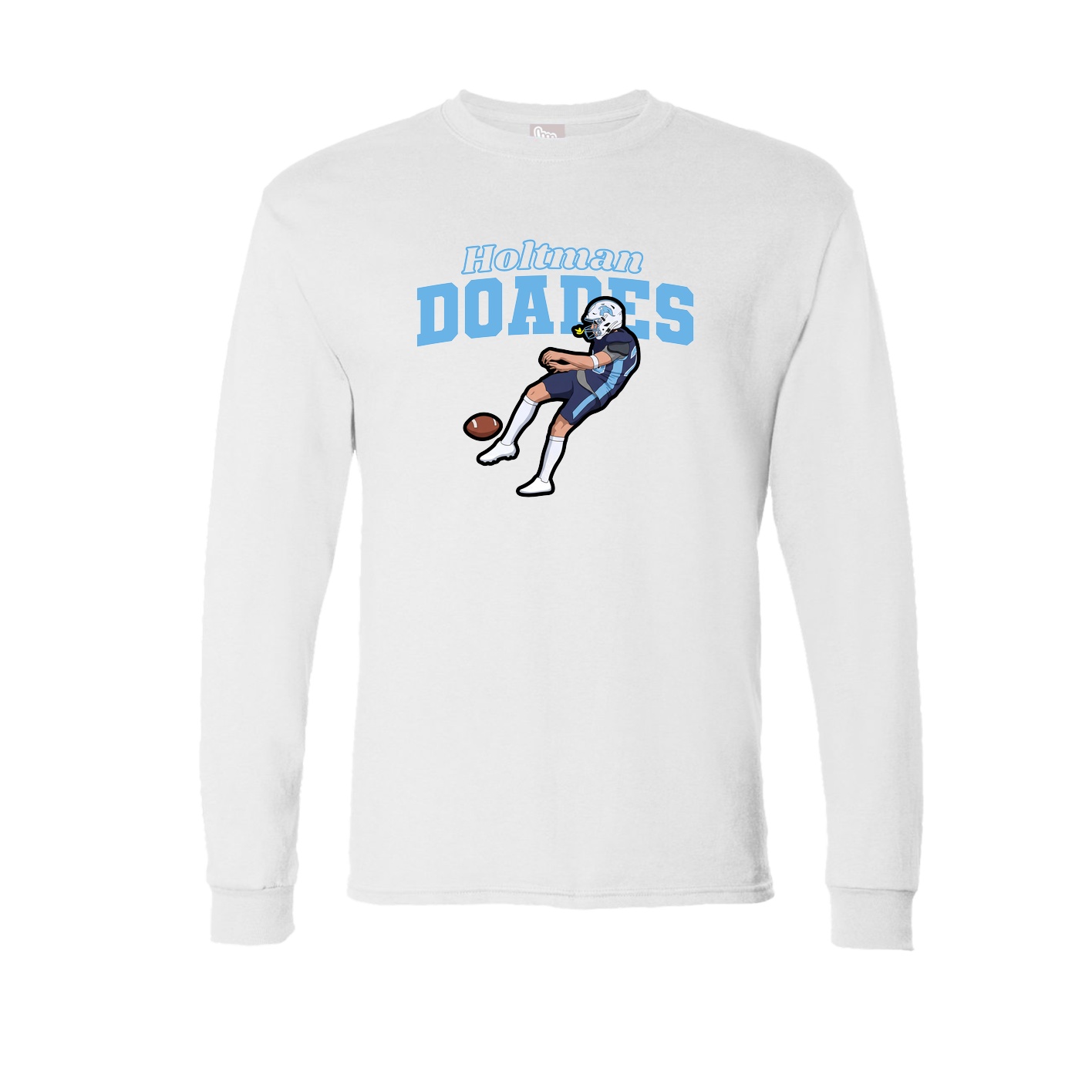 Long Sleeve Tee — Name Arch in White