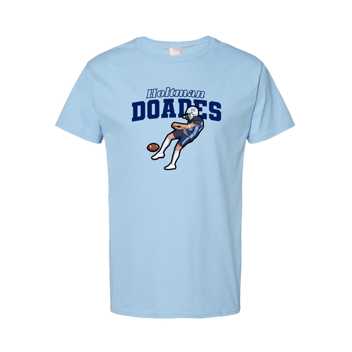 Youth Tee — Name Arch in Light Blue