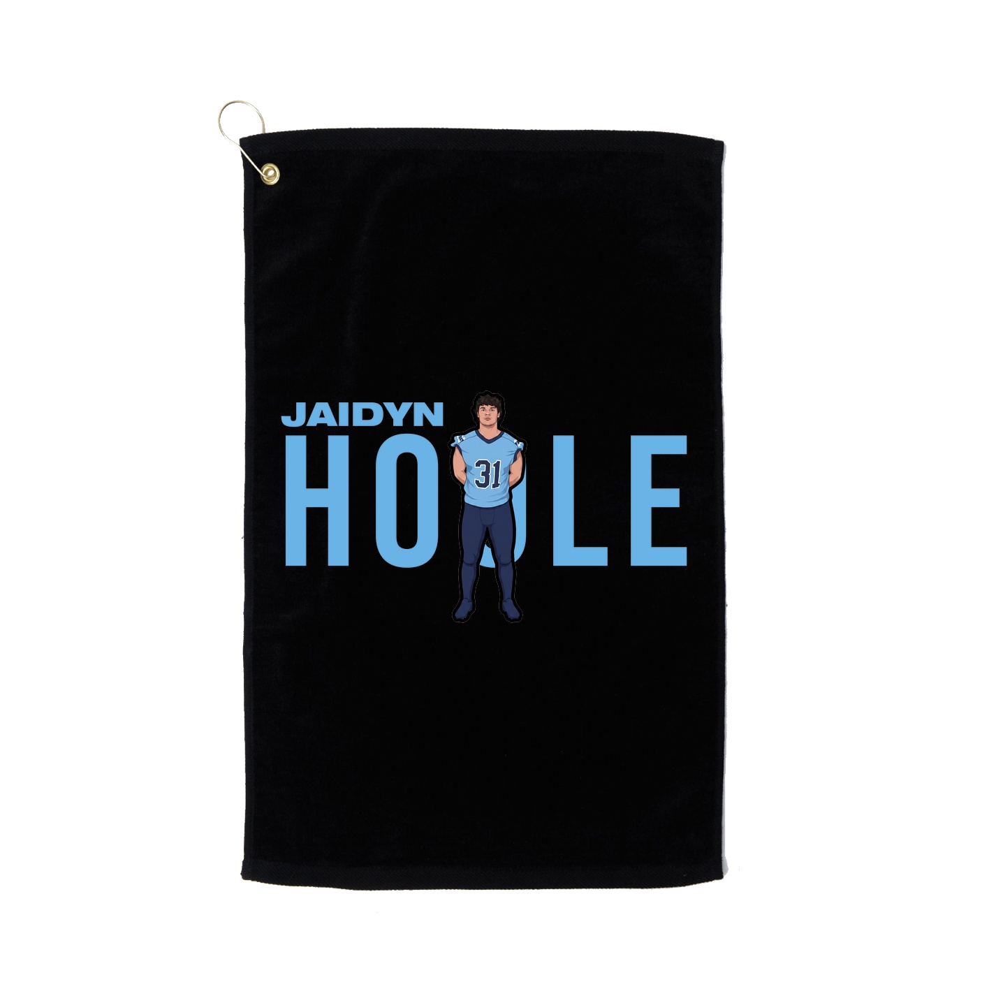 Golf Towel — Player Name in Black