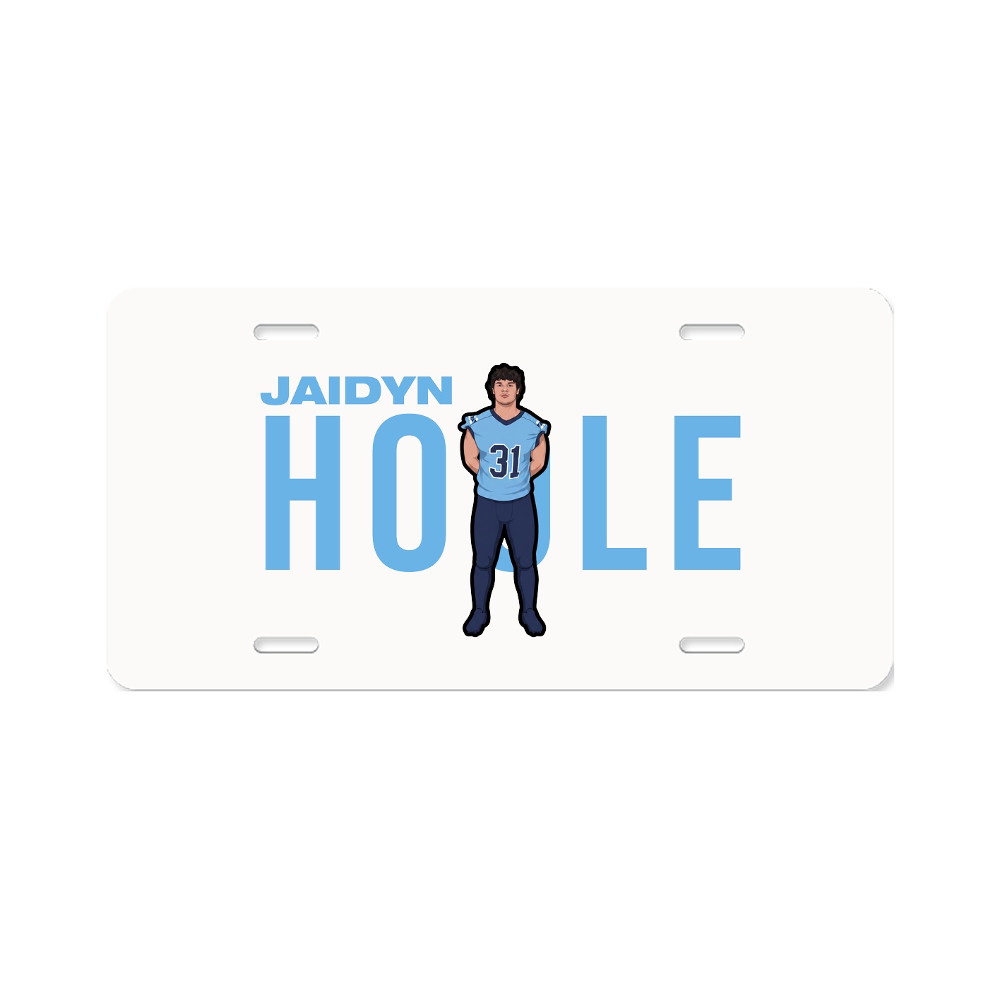License Plate — Player Name in Classic