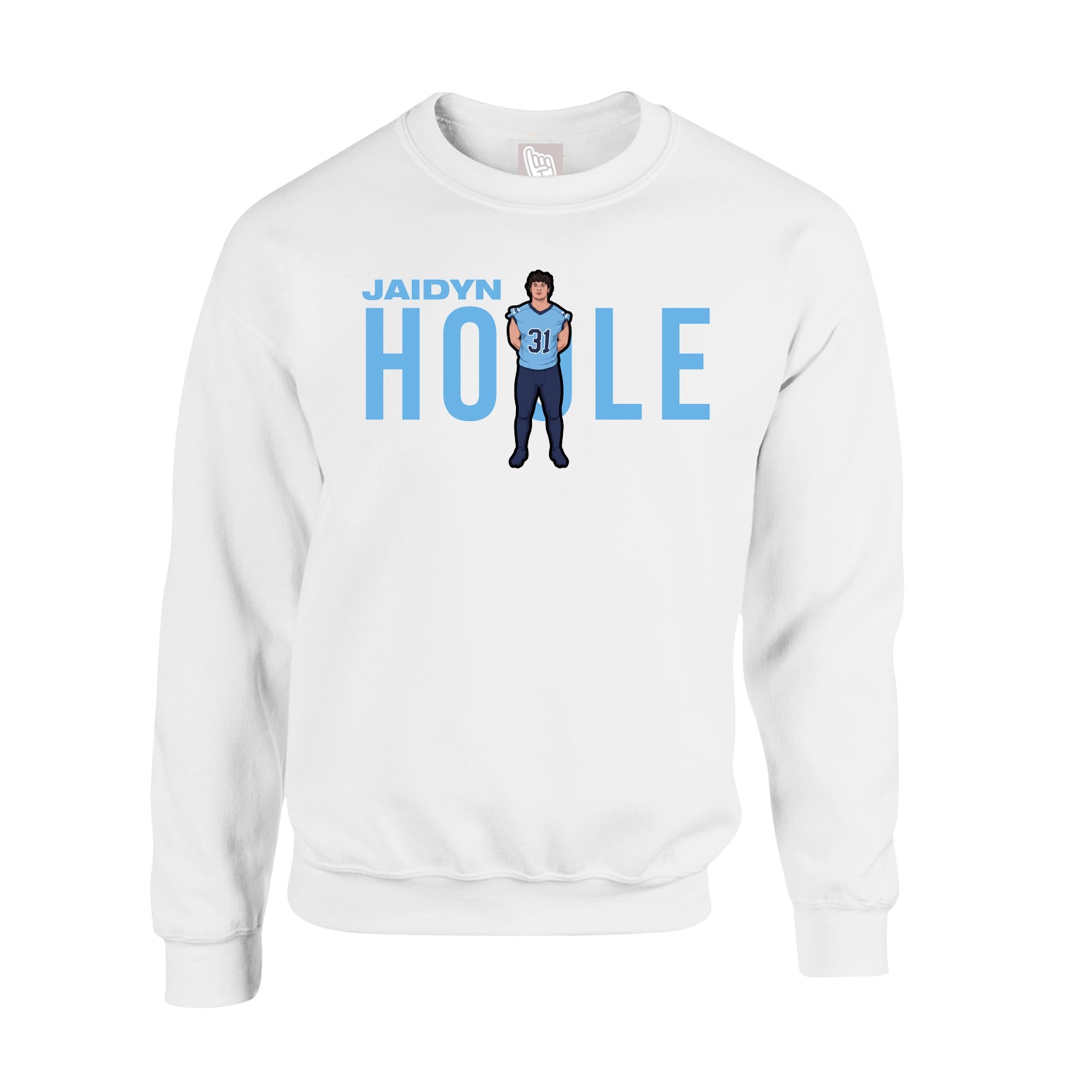 Fleece Crew — Player Name in White