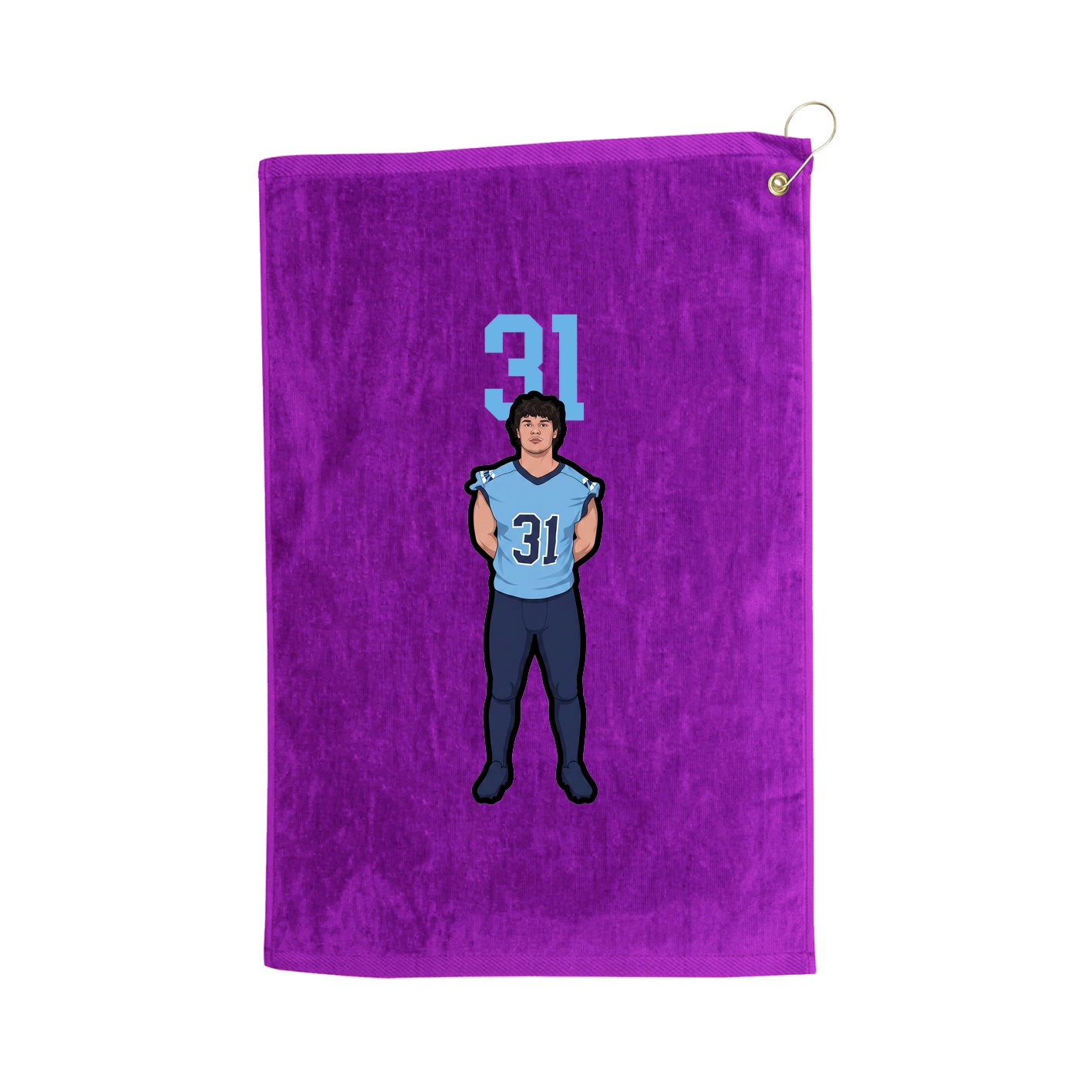 Golf Towel — Number Top in Purple