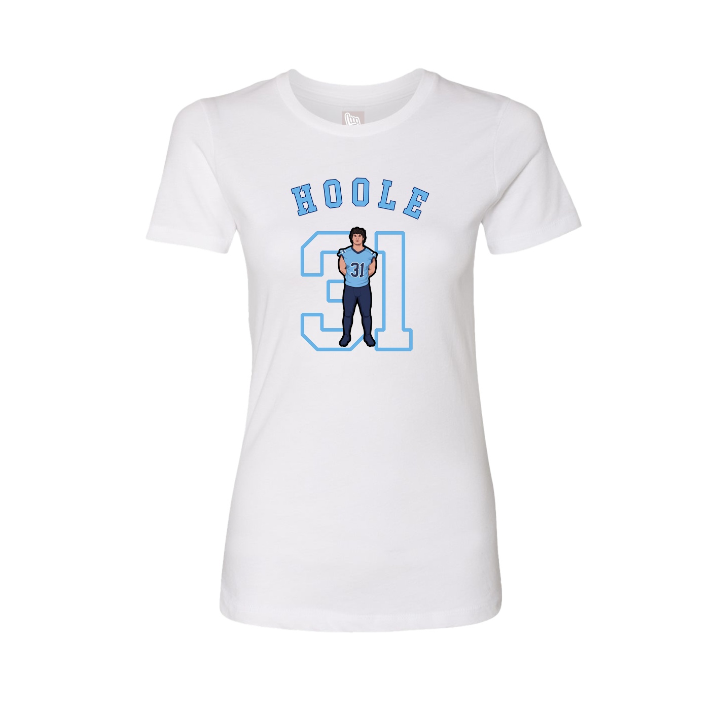Fitted Women's Tee — Shirsey Arch in White
