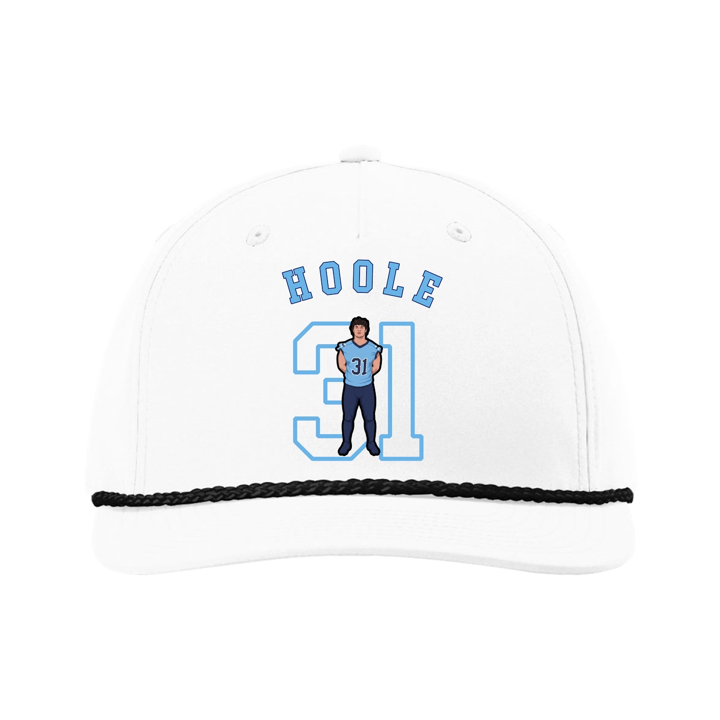 Five-Panel Classic Rope Cap — Shirsey Arch in White
