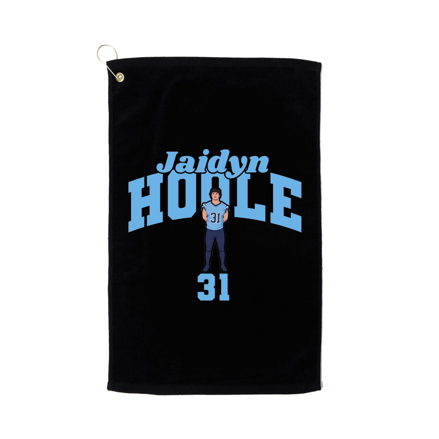 Golf Towel — Signature Arch in Black