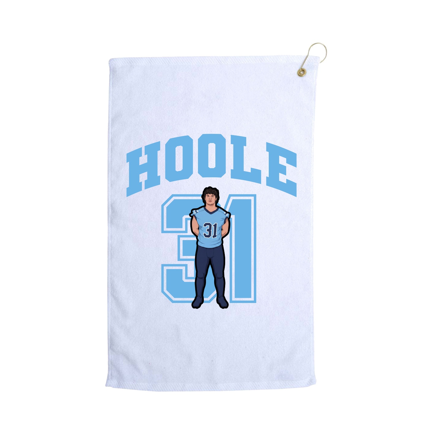 Golf Towel — Number in White