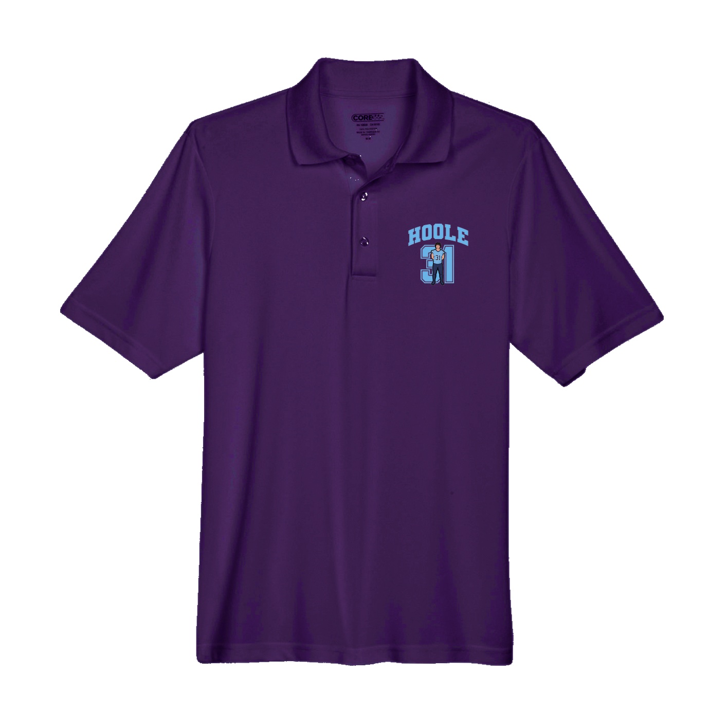 Performance Polo — Number in Purple