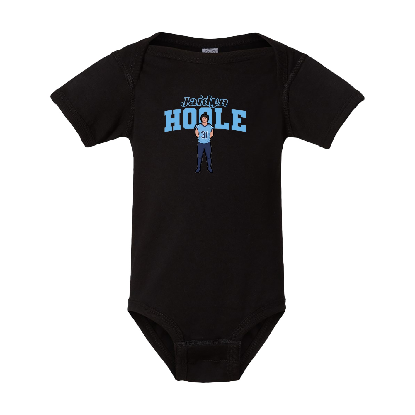 Baby Onesie — Name Arch in Black