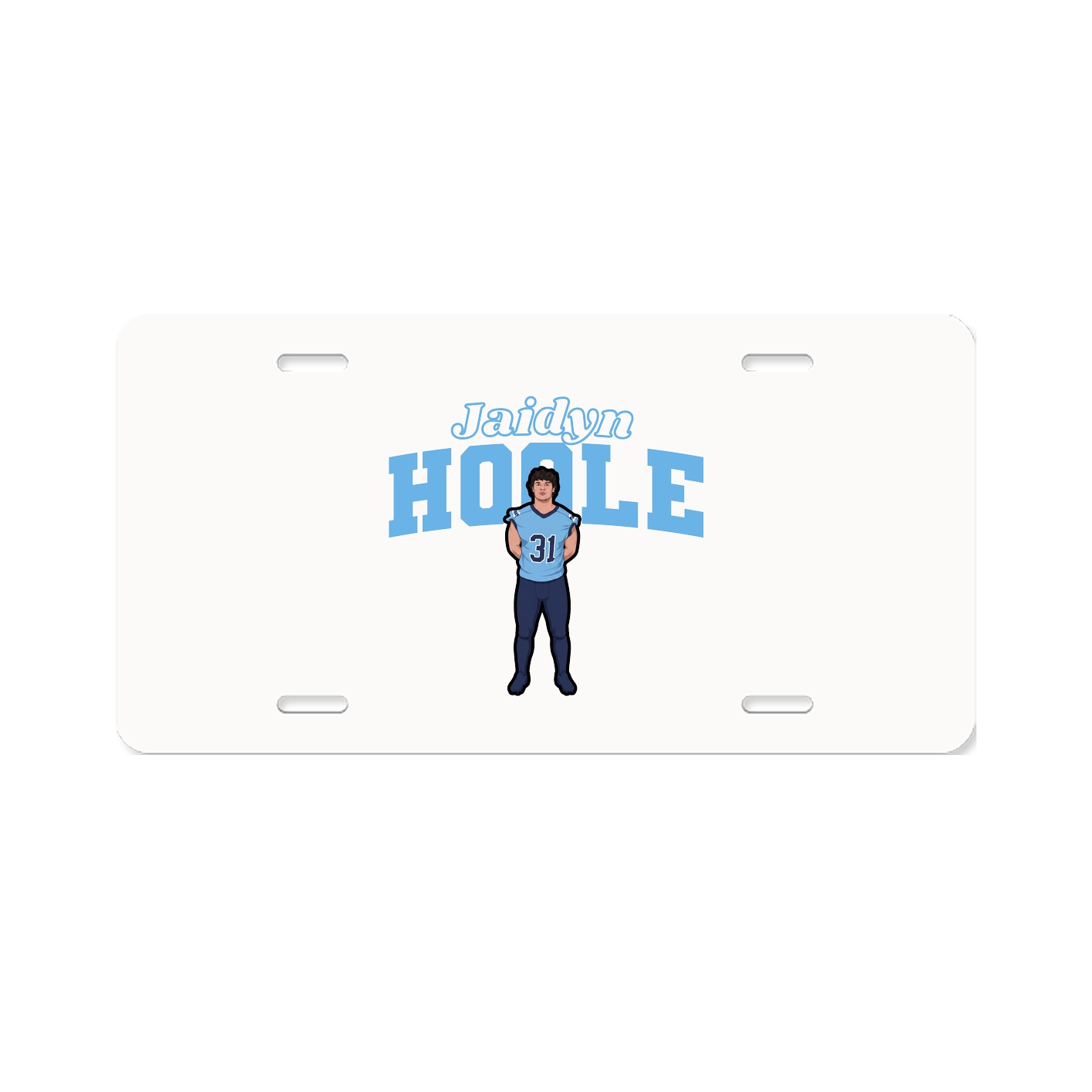 License Plate — Name Arch in Classic