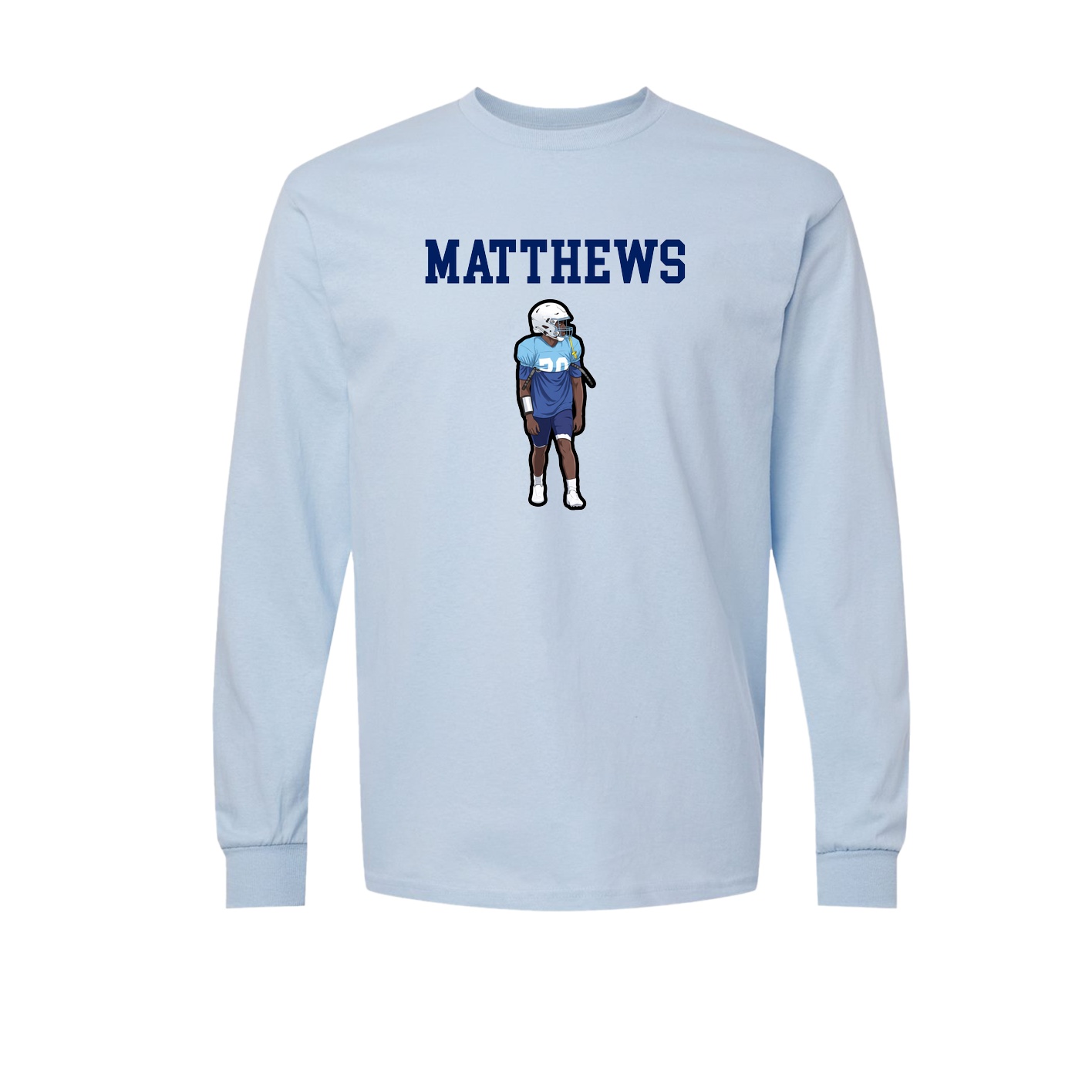 Long Sleeve Tee — Shirsey in Light Blue