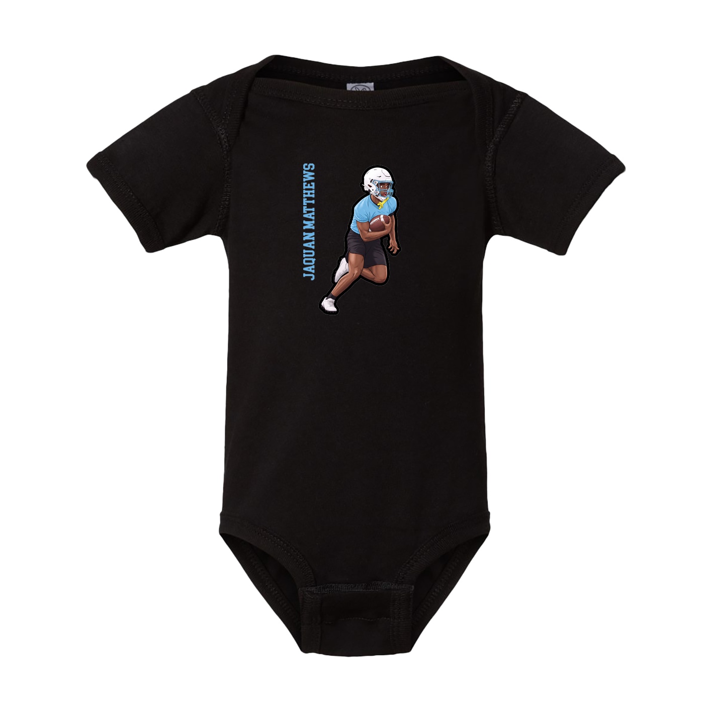 Baby Onesie — Name Vertical in Black