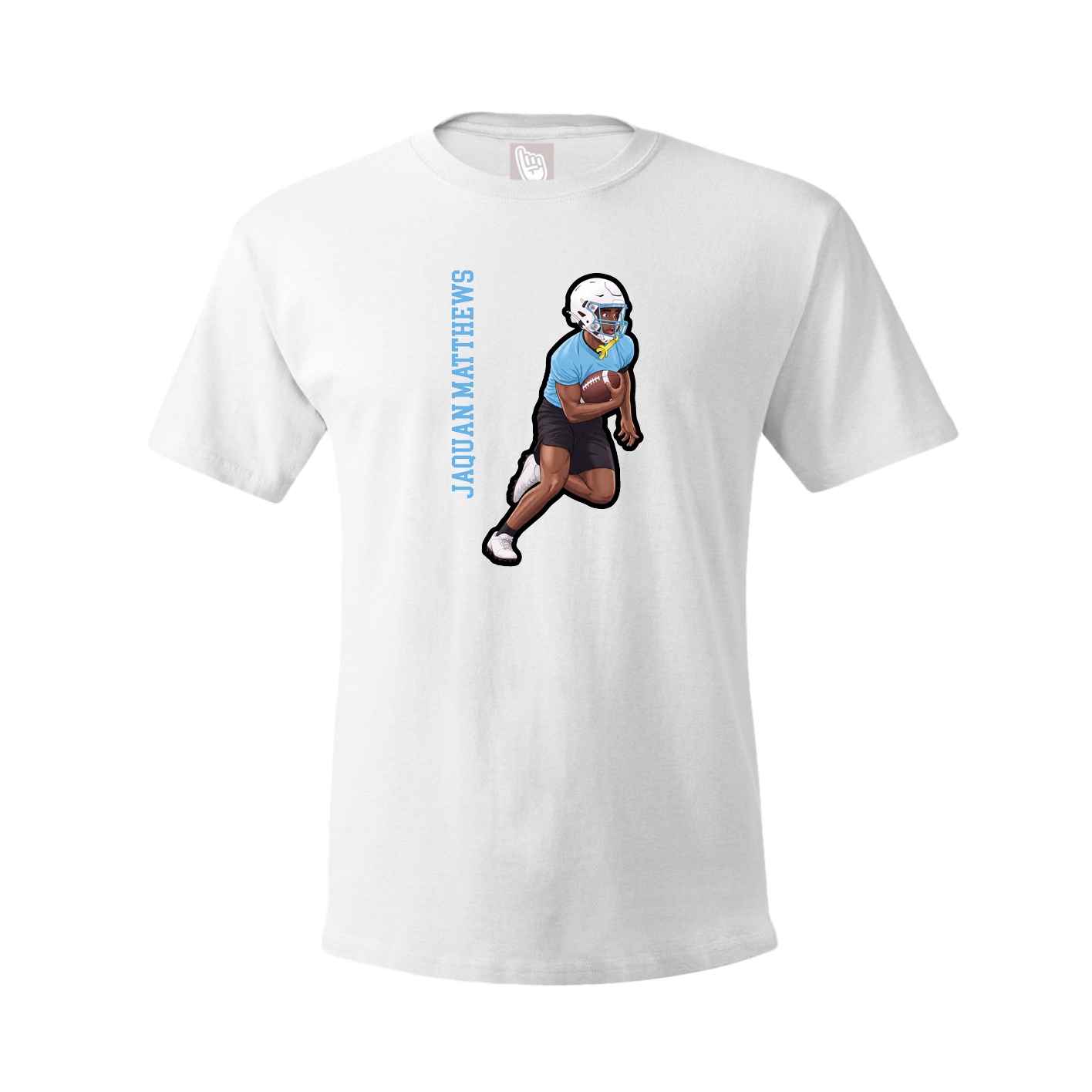 Tee — Name Vertical in White