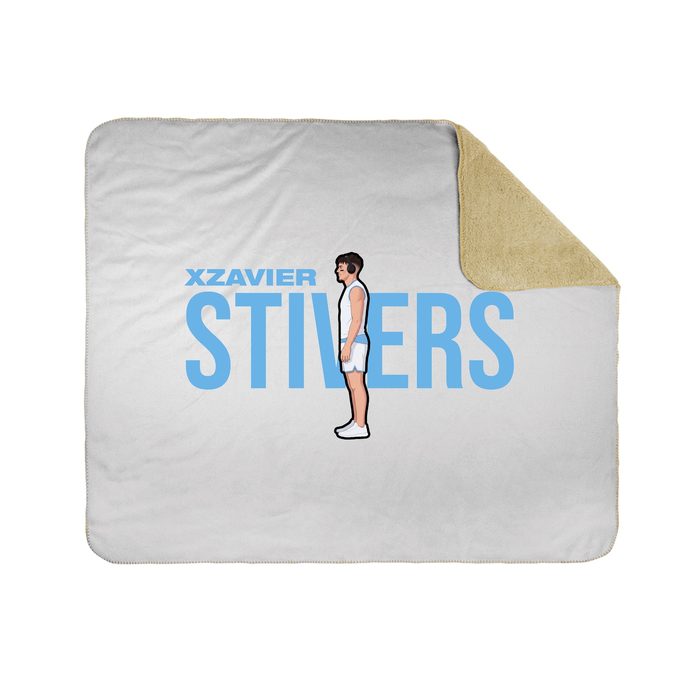 Throw Blanket — Player Name in White