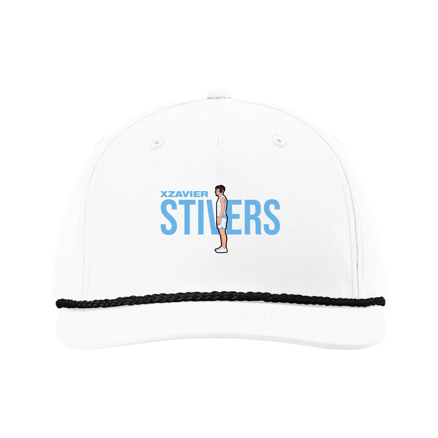 Five-Panel Classic Rope Cap — Player Name in White