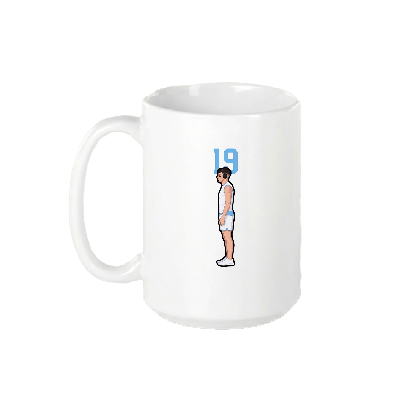 15oz Coffee Mug — Number Top in White
