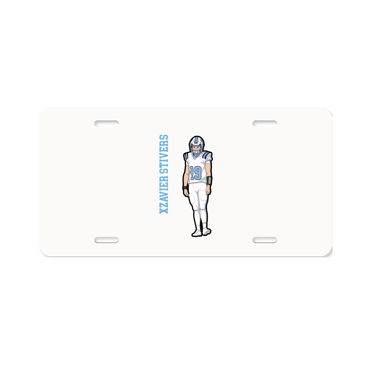 License Plate — Name Vertical in Classic