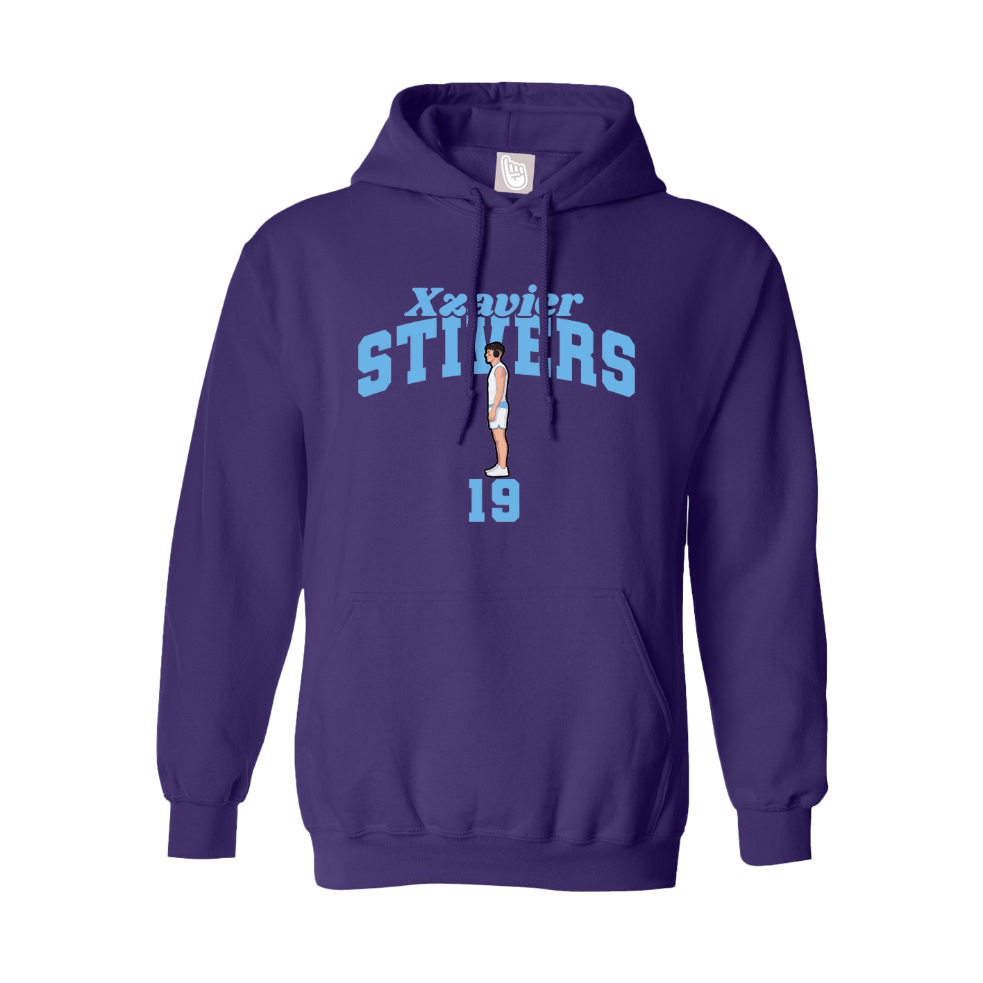 Hoodie — Signature Arch in Purple