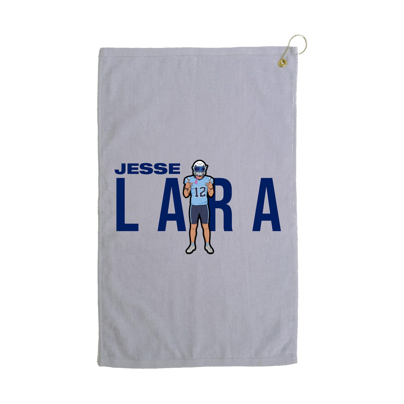 Golf Towel — Player Name in Grey