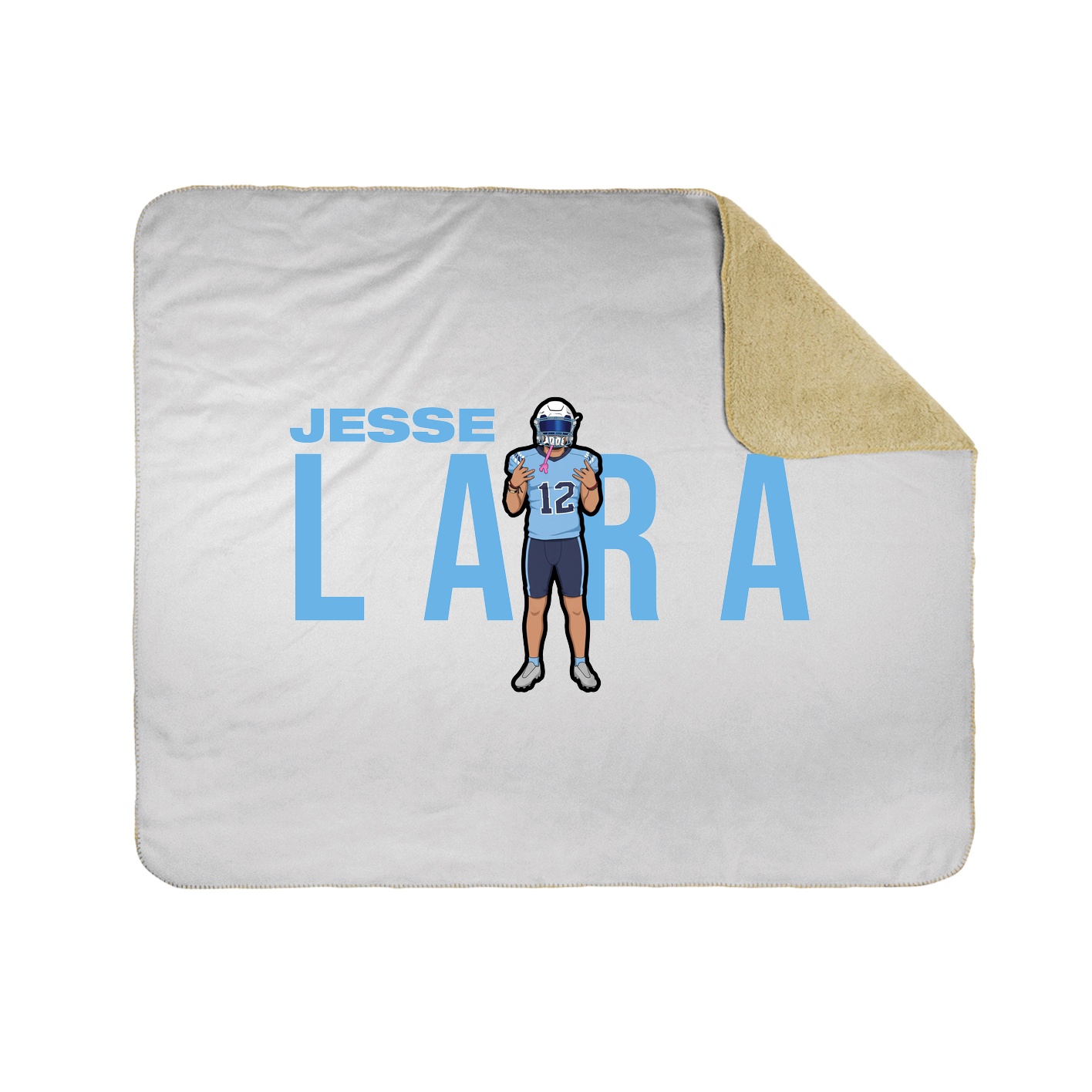 Throw Blanket — Player Name in White
