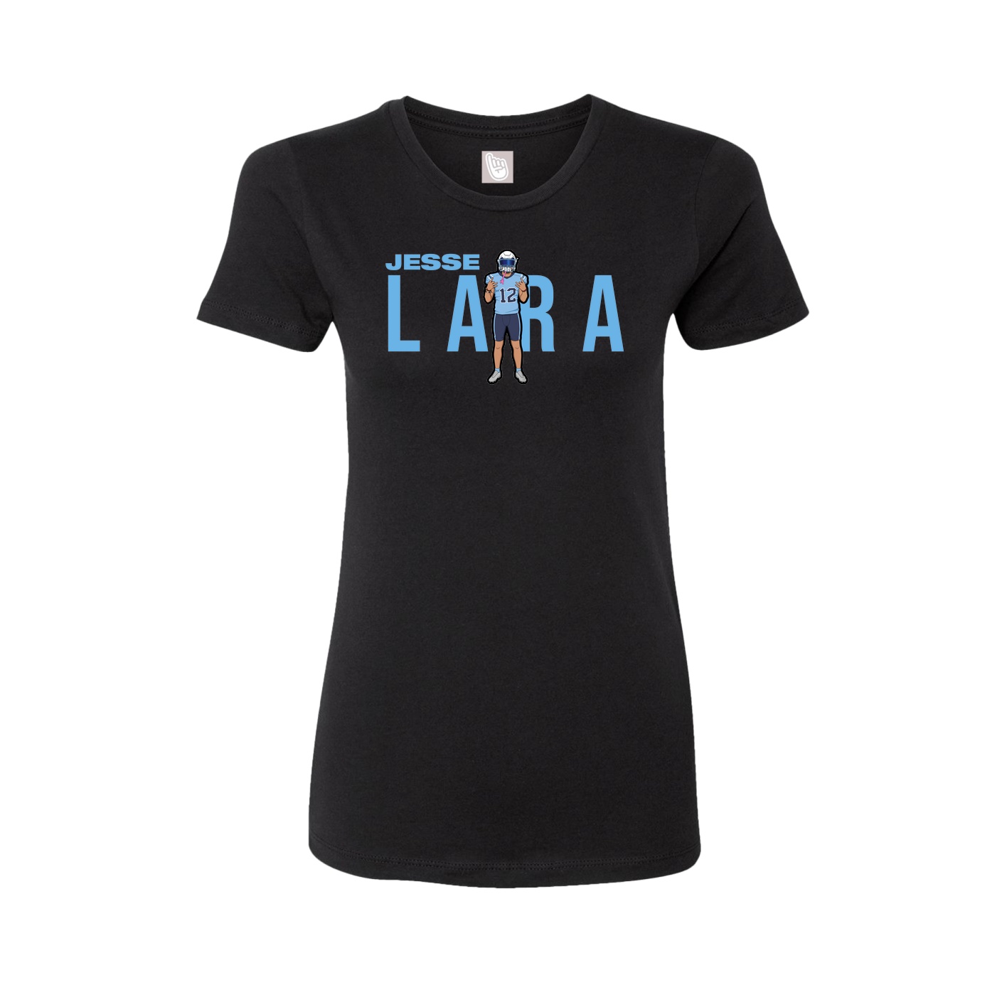 Fitted Women's Tee — Player Name in Black