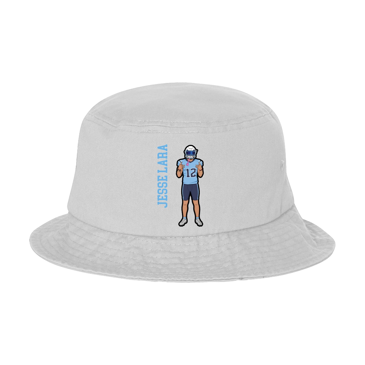 Bucket Cap — Name Vertical in White