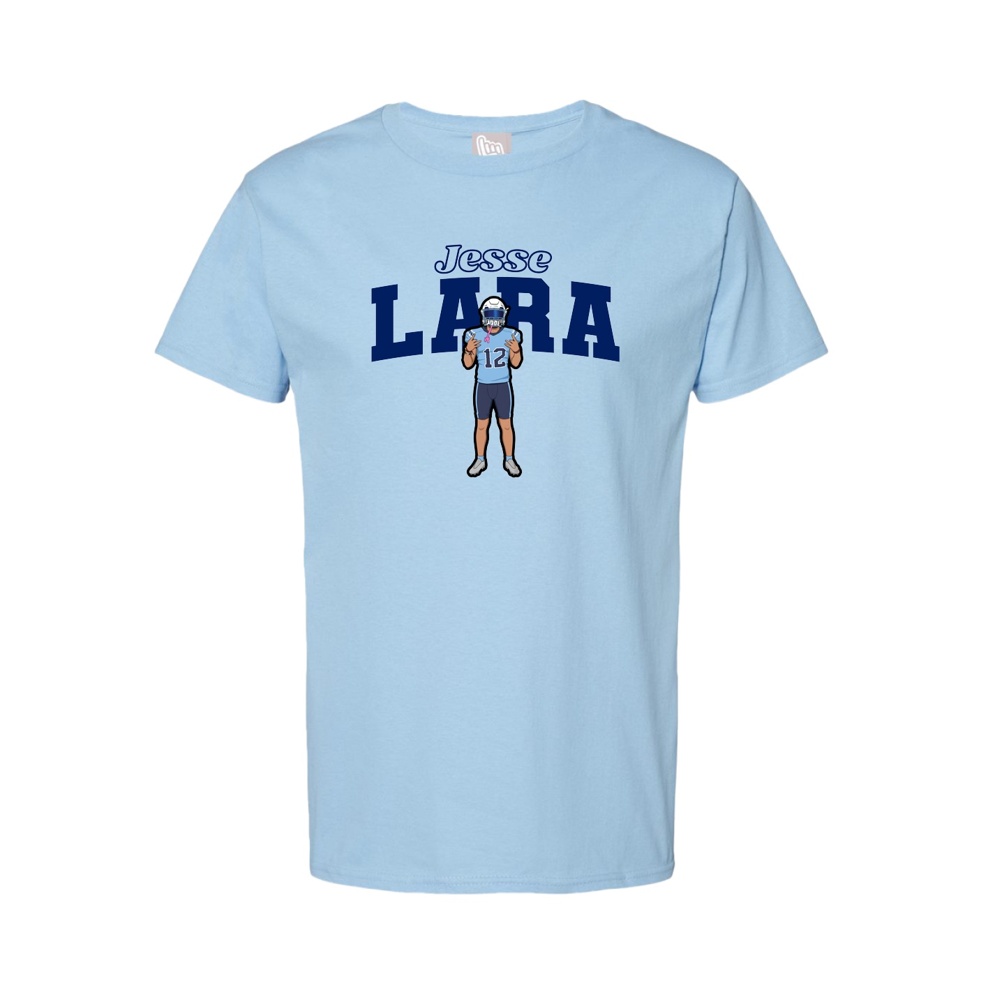 Tee — Name Arch in Light Blue