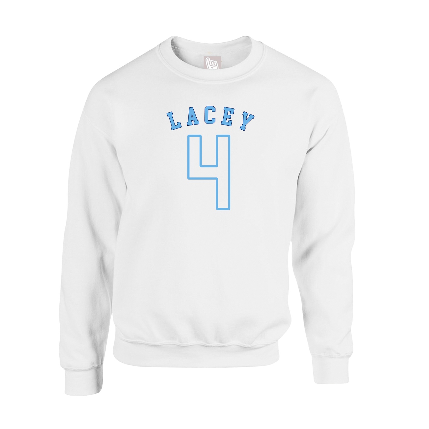Fleece Crew — Shirsey Arch in White