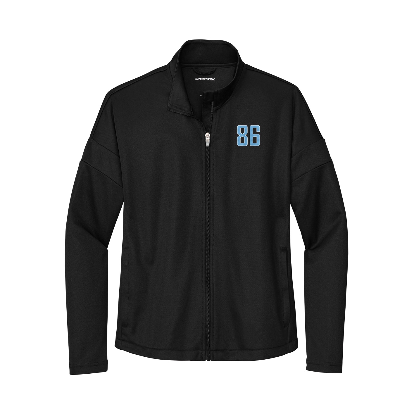 Womens Team Travel Full-Zip Jacket — Front Shirsy in Black