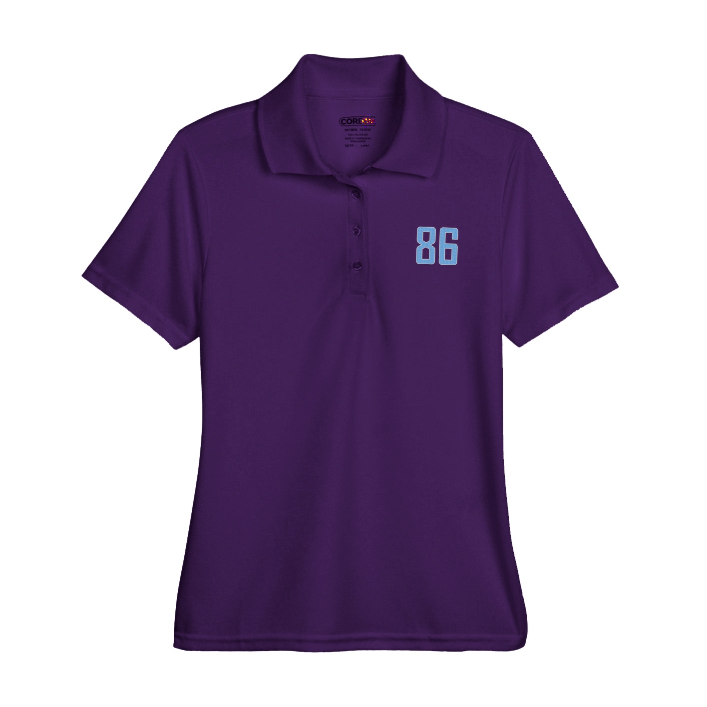 Womens Performance Polo — Front Shirsy in Purple