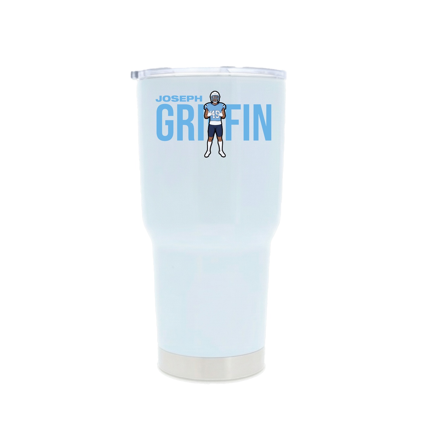 30oz Stainless Steel Tumbler — Player Name in White