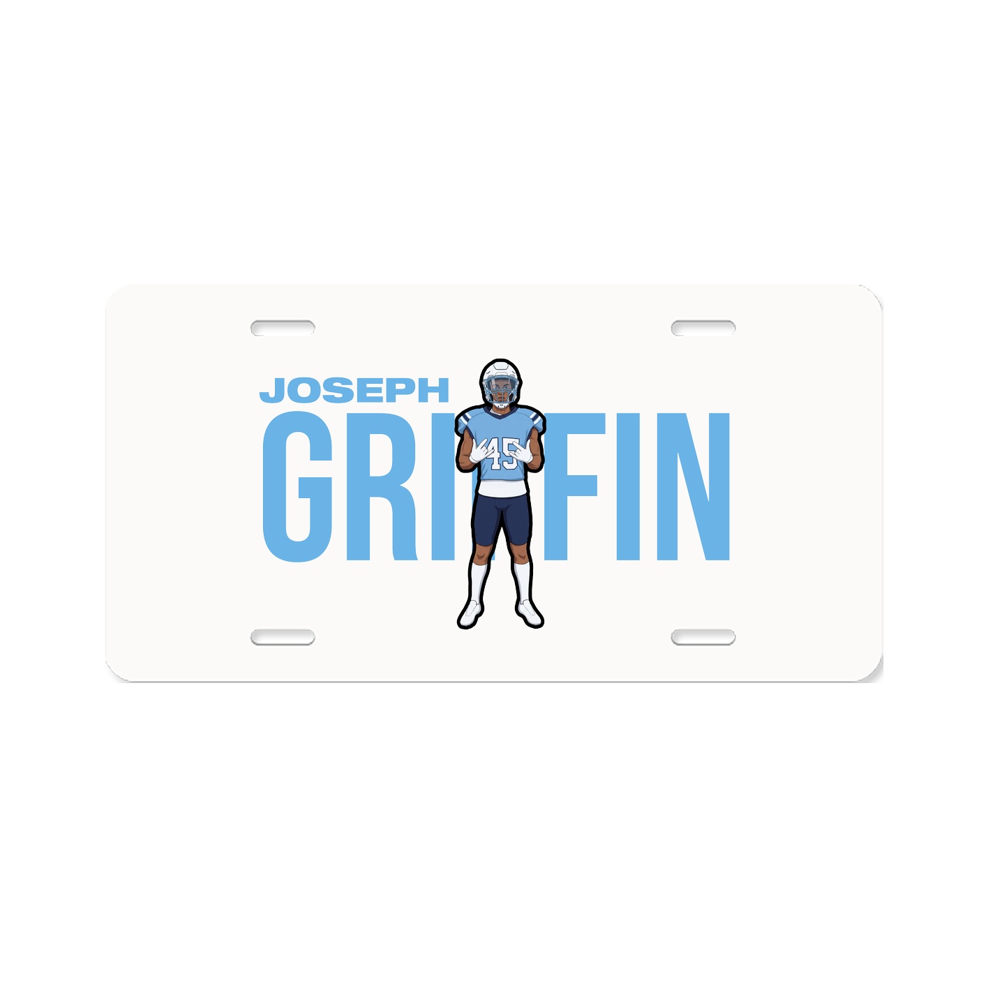 License Plate — Player Name in Classic