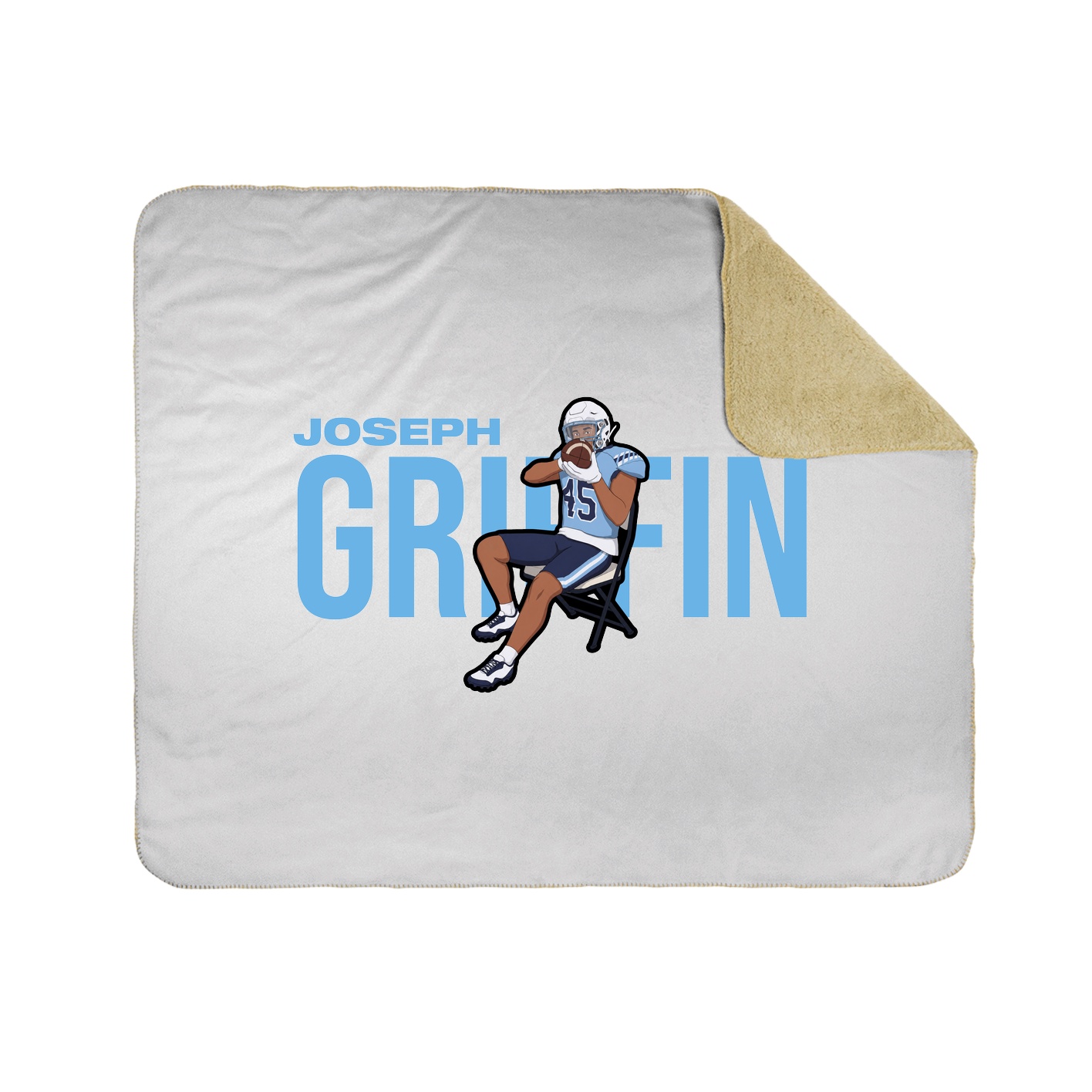Throw Blanket — Player Name in White