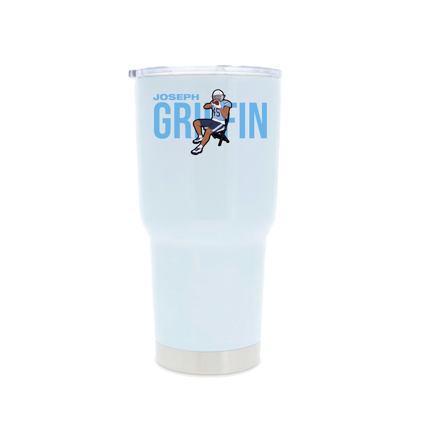 30oz Stainless Steel Tumbler — Player Name in White