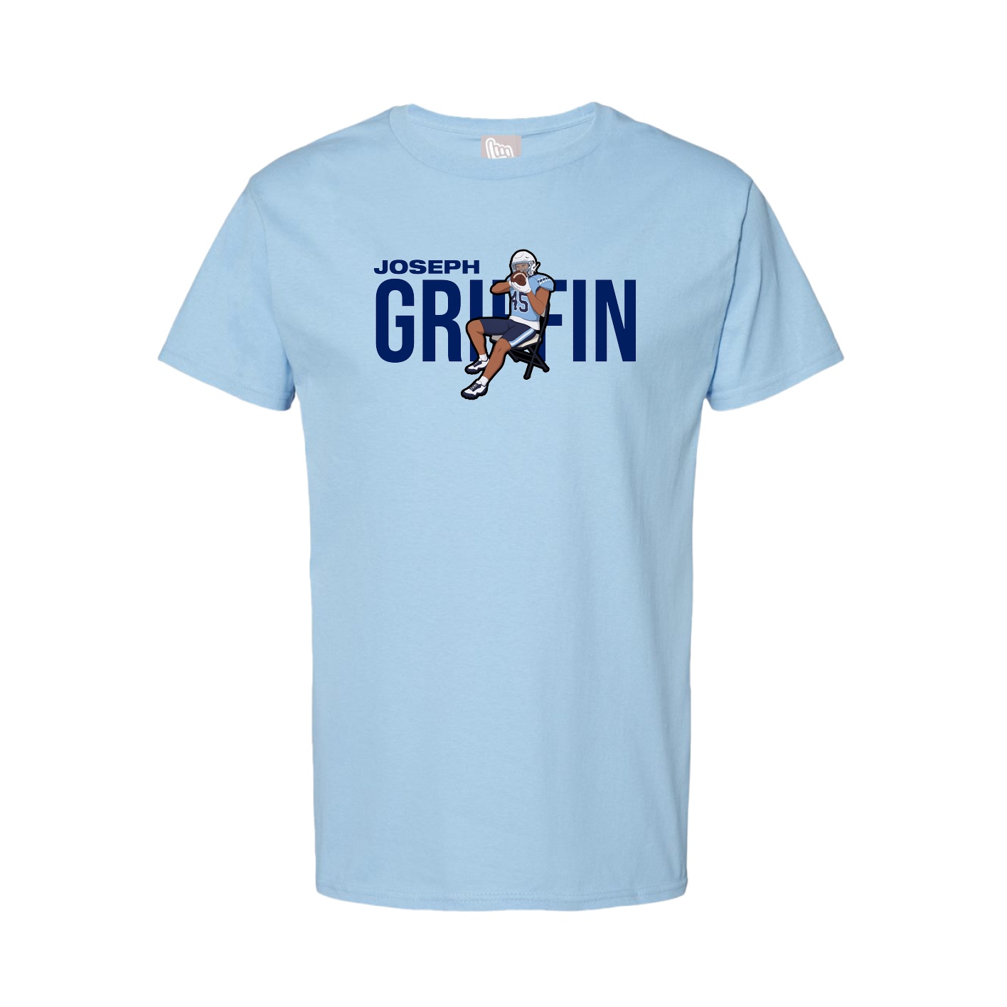Youth Tee — Player Name in Light Blue