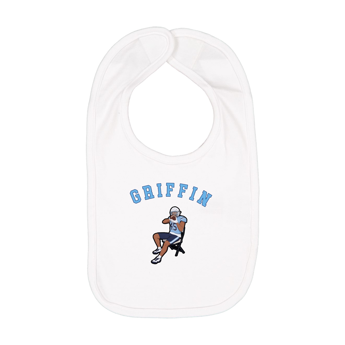 Infant Bib — Shirsey Arch in White
