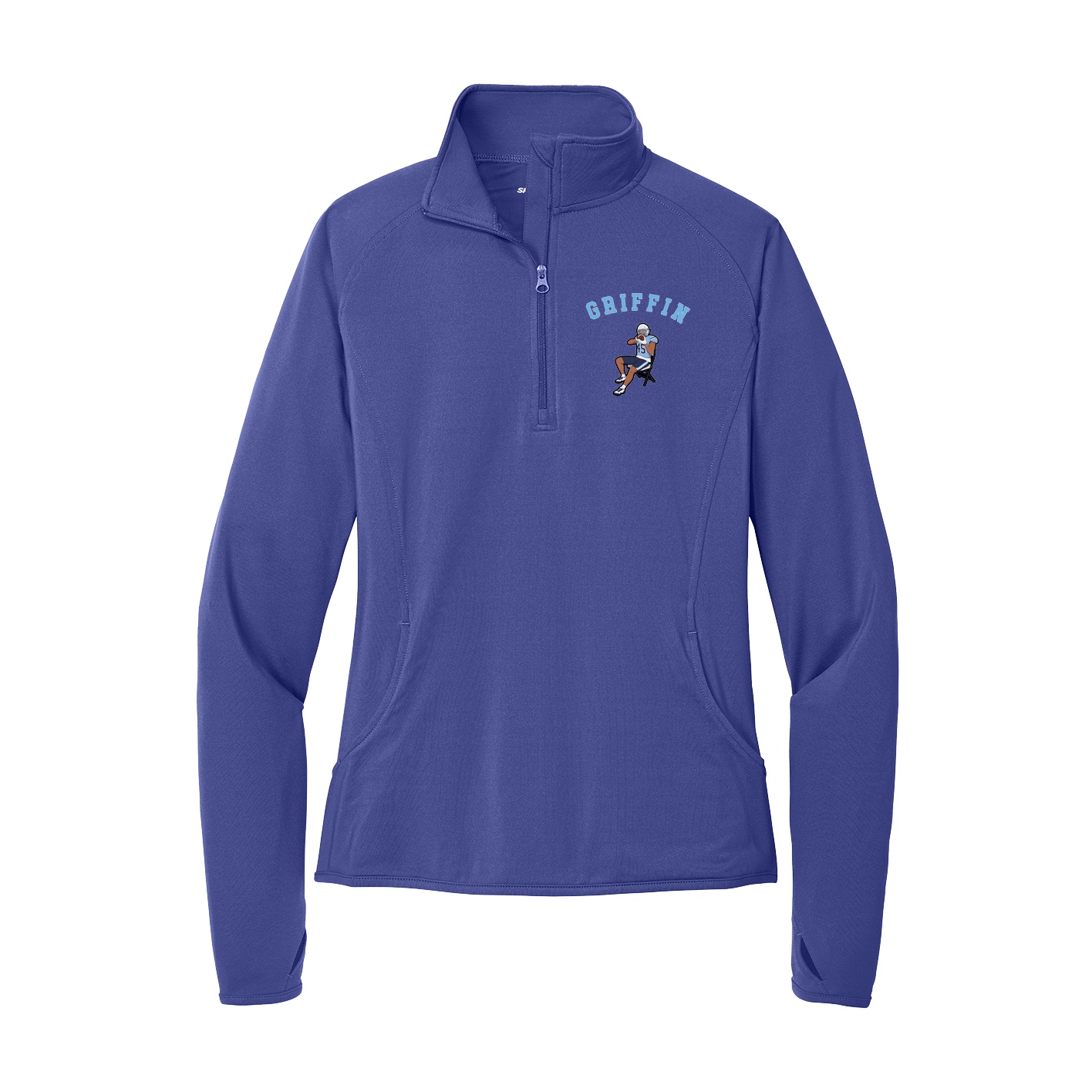Women's Q-Zip Pullover — Shirsey Arch in Purple