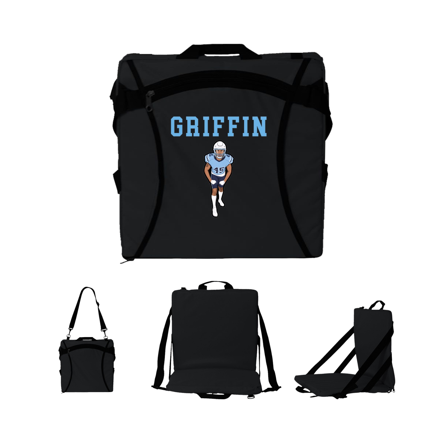 Folding Stadium Seat — Shirsey in Black