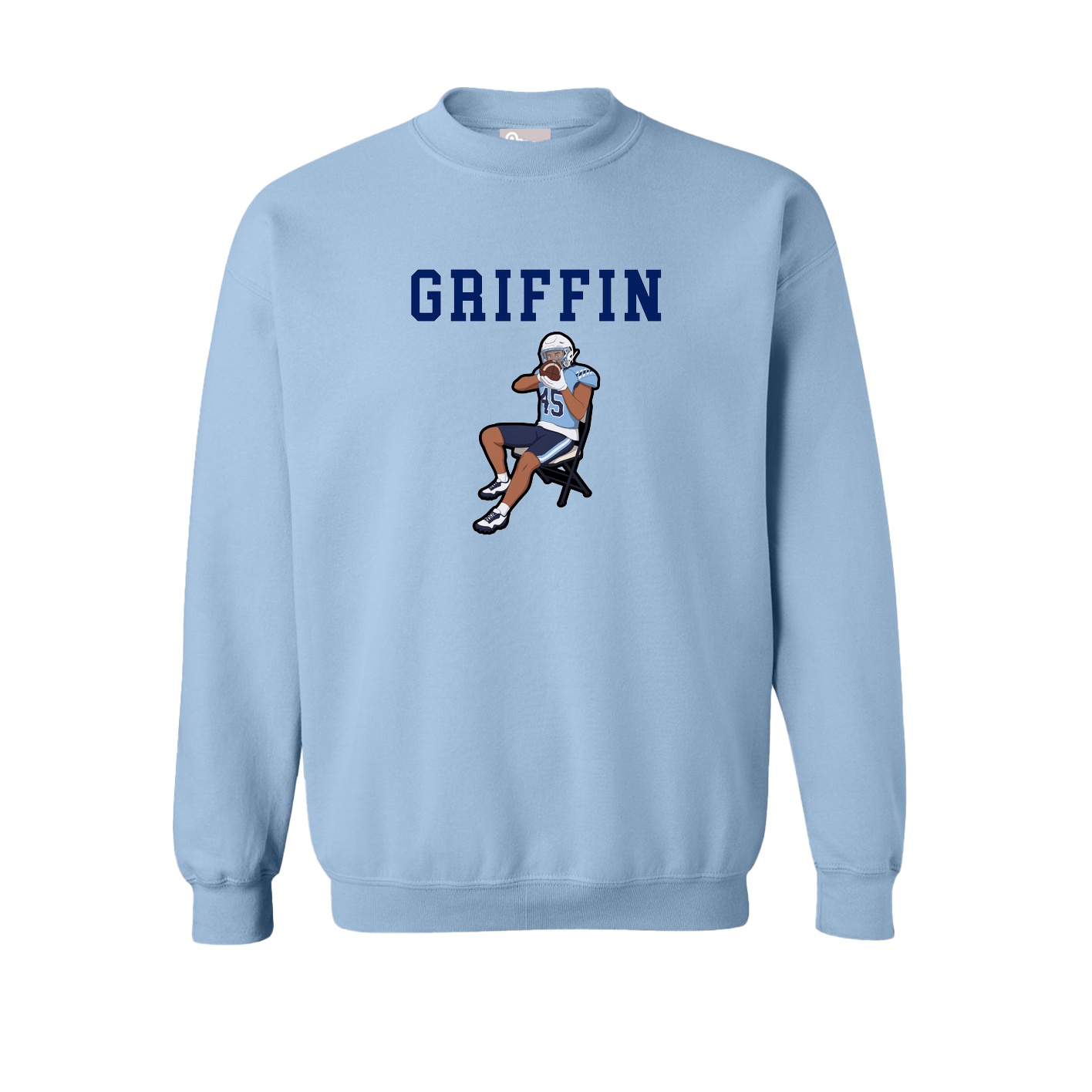 Fleece Crew — Shirsey in Light Blue