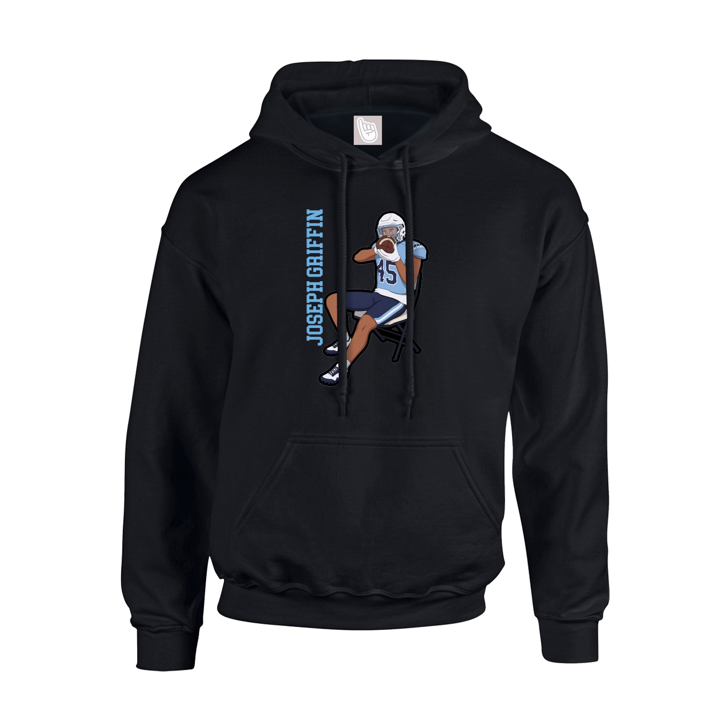 Hoodie — Name Vertical in Black