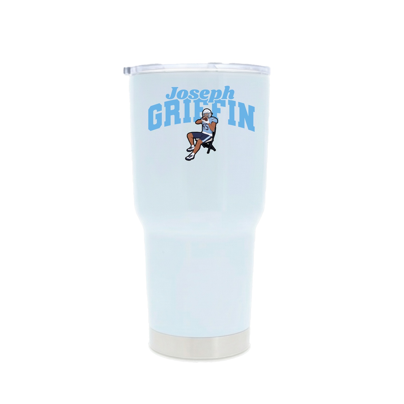 30oz Stainless Steel Tumbler — Signature Arch in White