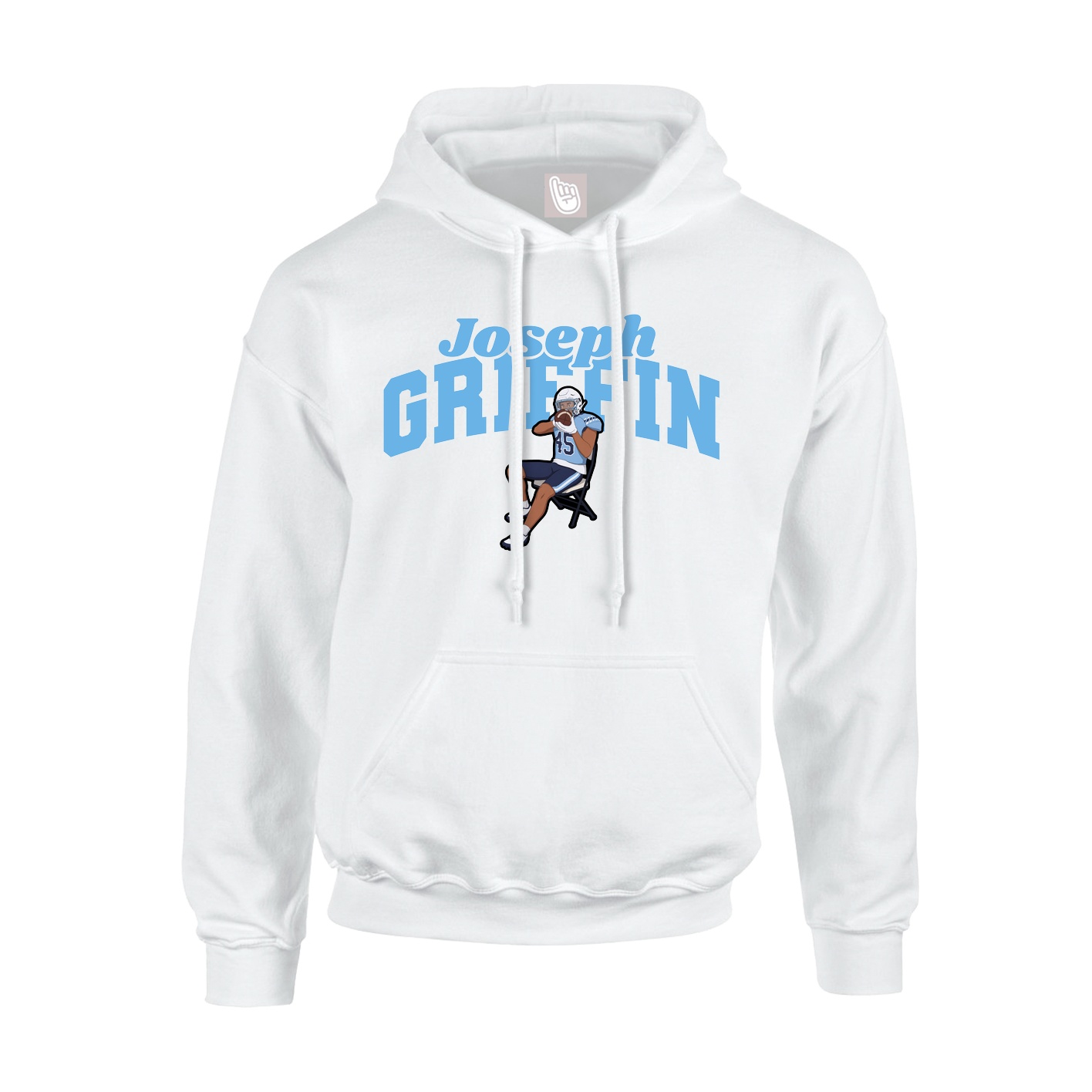 Youth Hoodie — Signature Arch in White