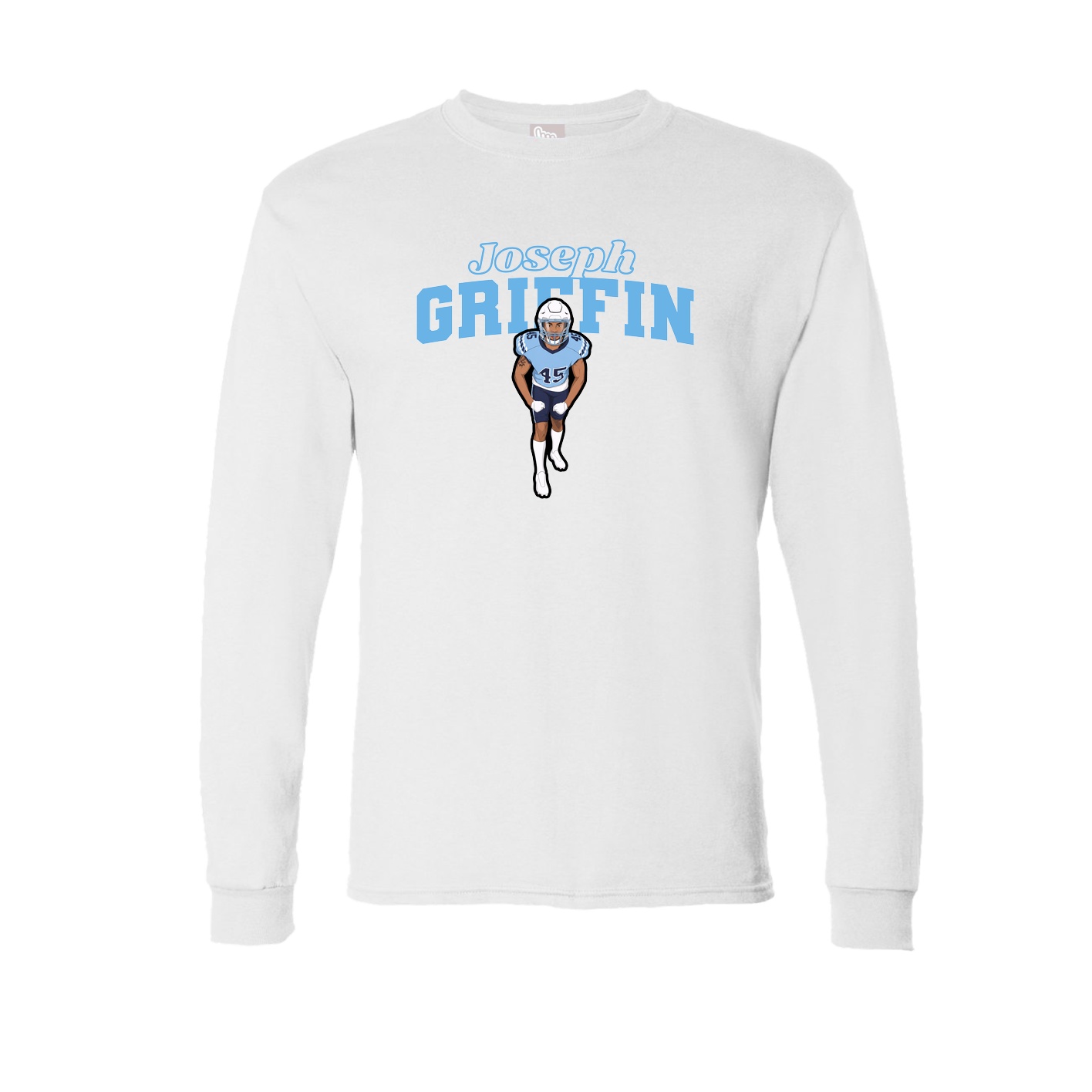 Long Sleeve Tee — Name Arch in White