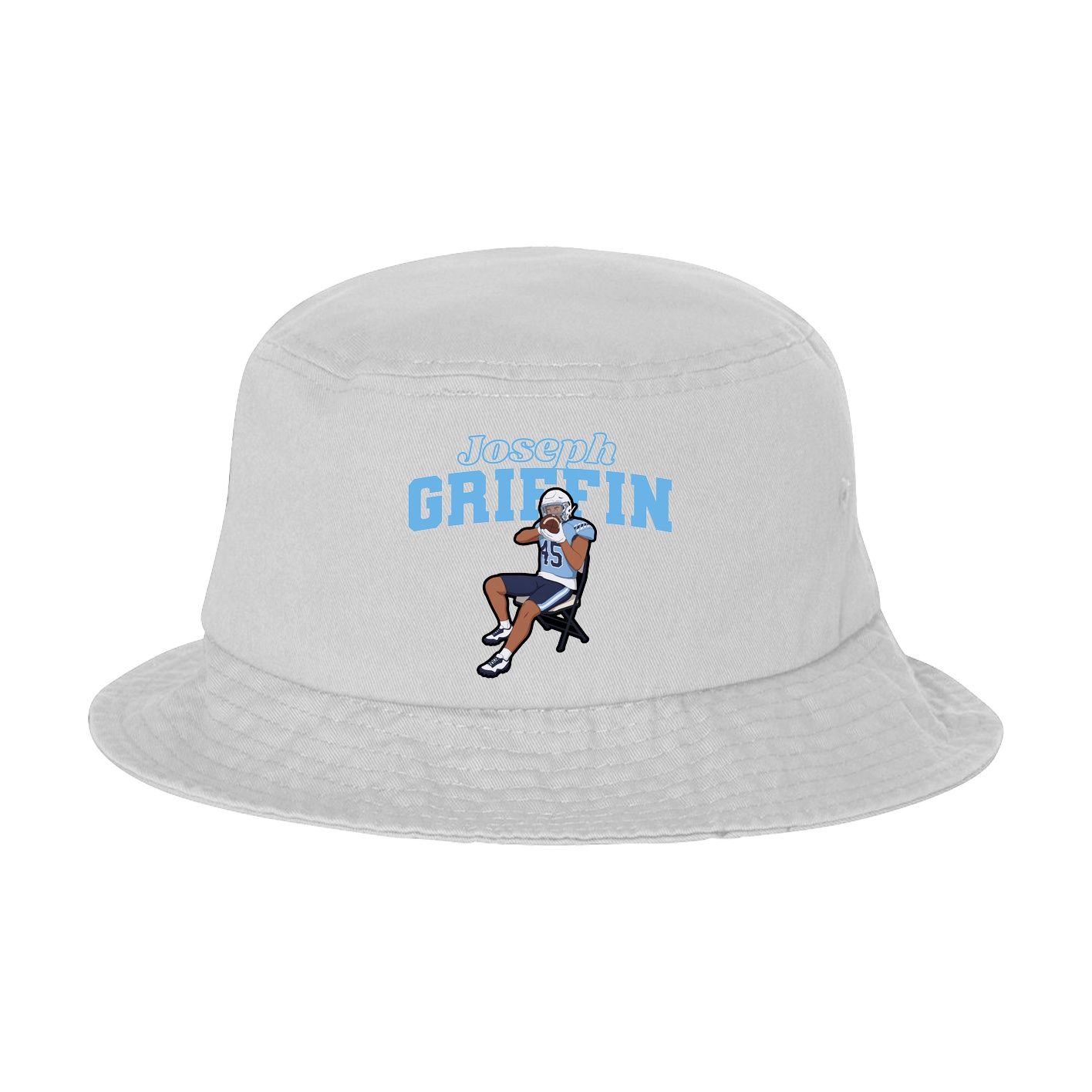 Bucket Cap — Name Arch in White