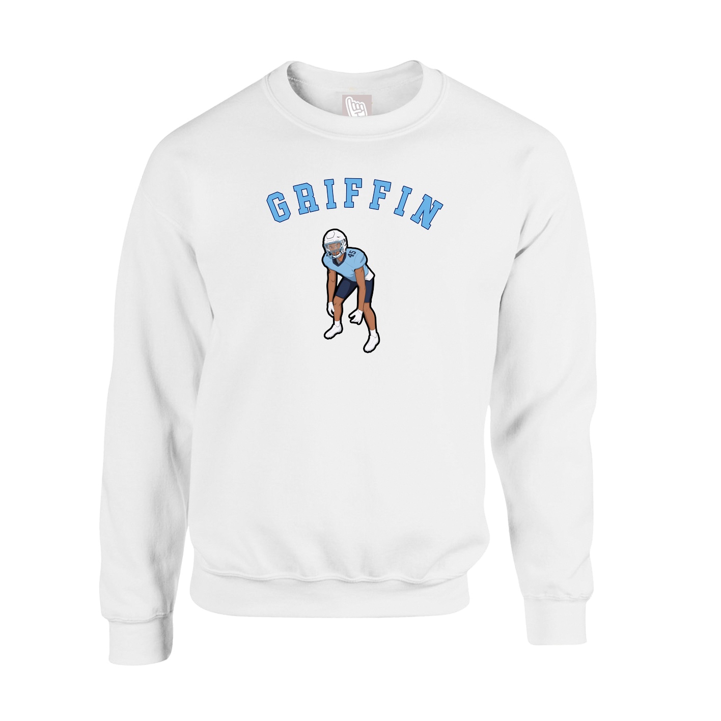 Fleece Crew — Shirsey Arch in White